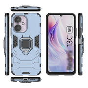 For Xiaomi Redmi 13C 4G / 5G  Shockproof PC + TPU Holder Phone Case(Navy Blue)