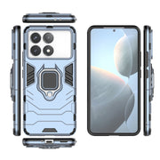 For Xiaomi Redmi K70 Shockproof PC + TPU Holder Phone Case(Navy Blue)