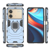 For Xiaomi Redmi Note 13R Pro 5G Shockproof PC + TPU Holder Phone Case(Navy Blue)