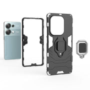 For Xiaomi Redmi Note 13 Pro 4G Global Shockproof PC + TPU Holder Phone Case(Navy Blue)