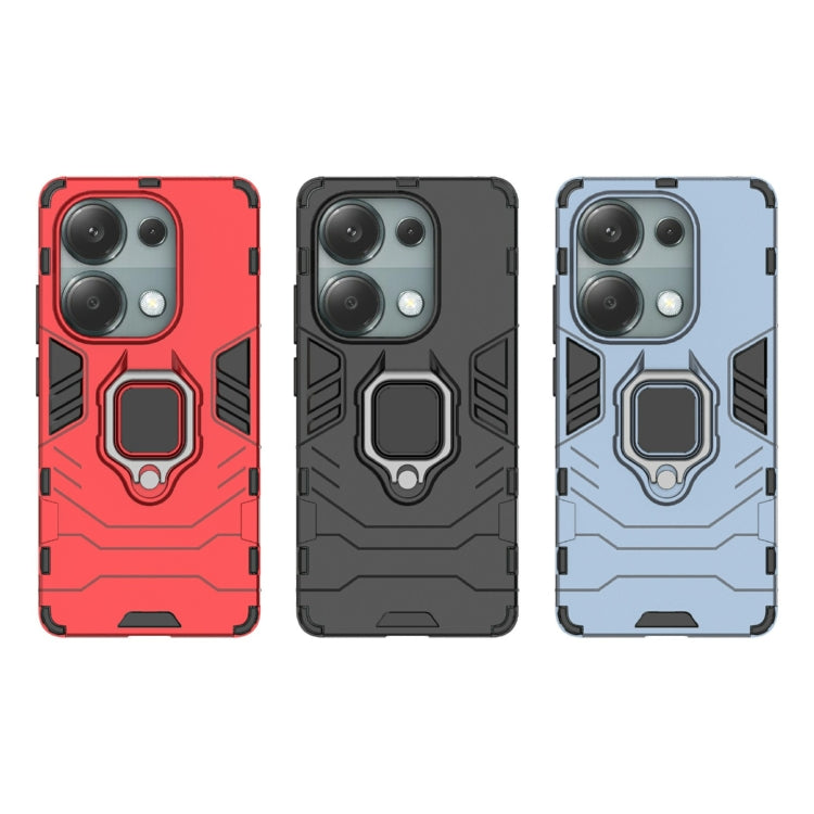 For Xiaomi Redmi Note 13 Pro 4G Global Shockproof PC + TPU Holder Phone Case(Navy Blue)