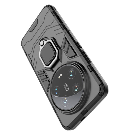 For Xiaomi 14 Ultra Shockproof PC + TPU Holder Phone Case(Red)