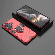 For Xiaomi Redmi Turbo 3 Shockproof PC + TPU Holder Phone Case(Red)
