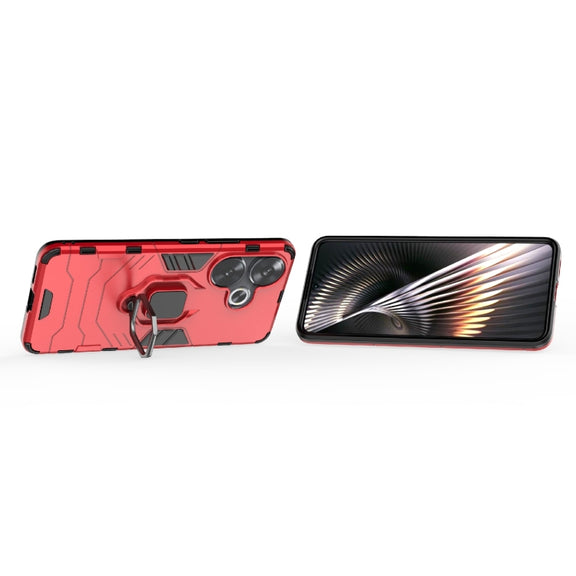 For Xiaomi Redmi Turbo 3 Shockproof PC + TPU Holder Phone Case(Red)