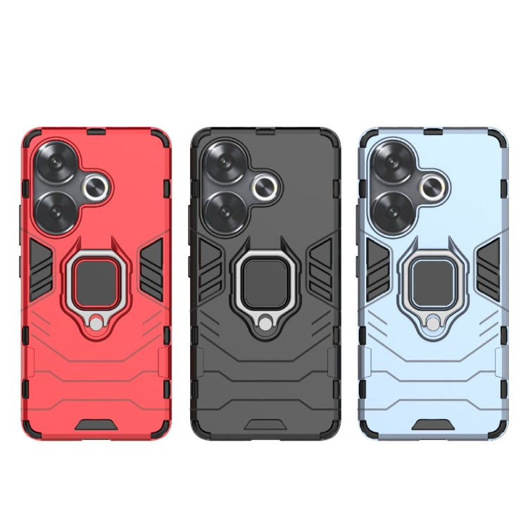 For Xiaomi Redmi Turbo 3 Shockproof PC + TPU Holder Phone Case(Red)