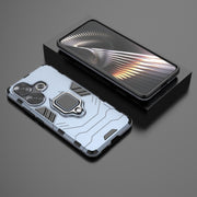 For Xiaomi Redmi Turbo 3 Shockproof PC + TPU Holder Phone Case(Navy Blue)