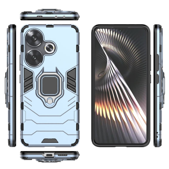 For Xiaomi Redmi Turbo 3 Shockproof PC + TPU Holder Phone Case(Navy Blue)