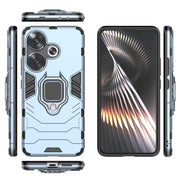 For Xiaomi Poco F6 Shockproof PC + TPU Holder Phone Case(Navy Blue)