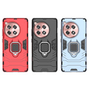 For OnePlus 12R / Ace 3 5G Shockproof PC + TPU Holder Phone Case(Black)