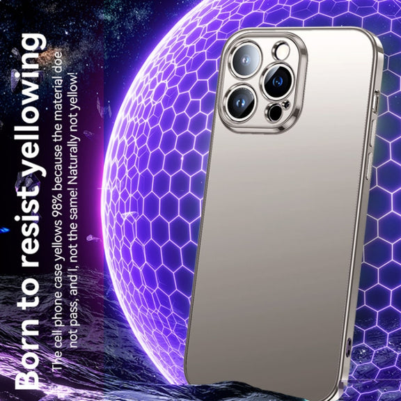 For iPhone 15 Pro Max SULADA Electroplating Frosted TPU Phone Case(Dark Purple)