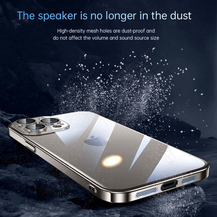 For iPhone 15 Pro Max SULADA JINGJIA Series Lens Protector PC Phone Case(Silver)