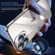 For iPhone 15 Pro Max SULADA JINGJIA Series Lens Protector PC Phone Case(Silver)