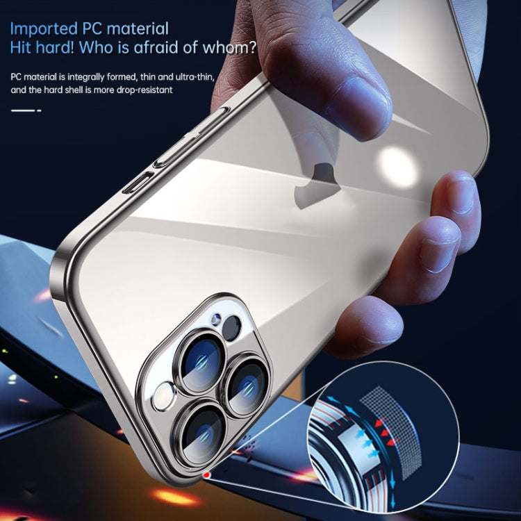 For iPhone 15 Pro Max SULADA JINGJIA Series Lens Protector PC Phone Case(Silver)