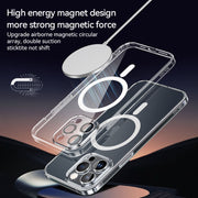 For iPhone 16 SULADA Jingpin Series MagSafe All-inclusive Lens Electroplated TPU Phone Case(Transparent Black)