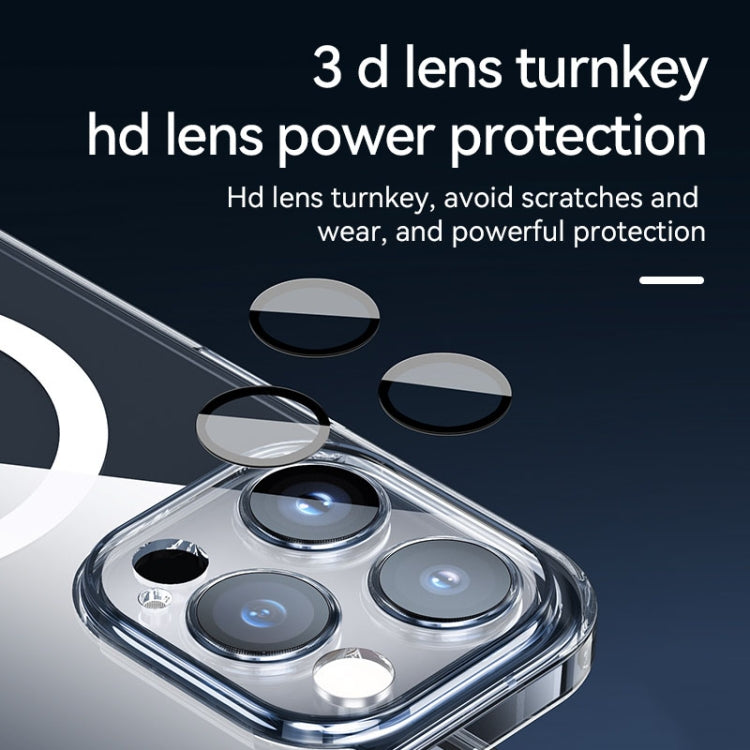 For iPhone 16 Pro Max SULADA Jingpin Series MagSafe All-inclusive Lens Electroplated TPU Phone Case(Transparent)