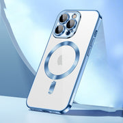 For iPhone 15 Pro Max SULADA MagSafe Plating TPU Shockproof Phone Soft Case(Sierra Blue)
