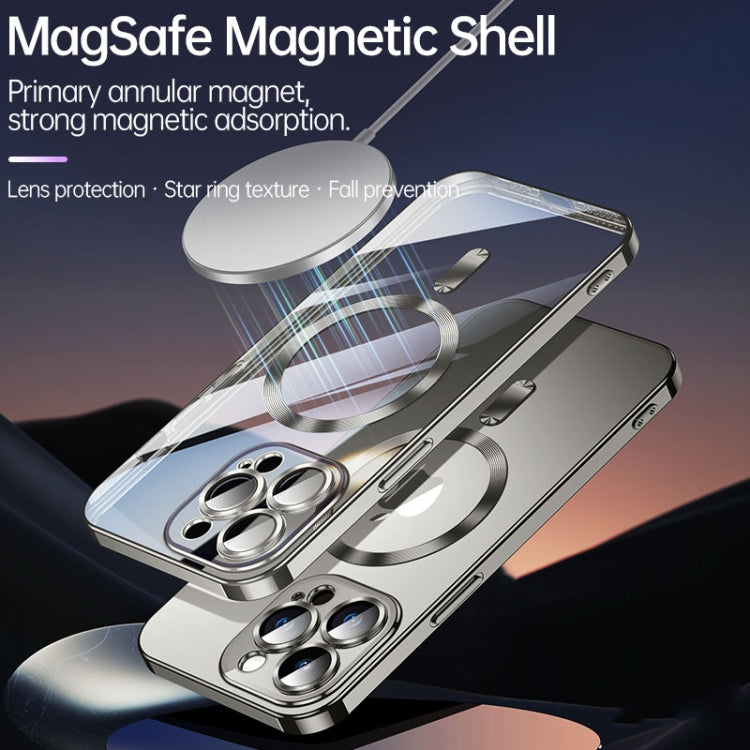 For iPhone 15 Pro Max SULADA MagSafe Plating TPU Shockproof Phone Soft Case(Sierra Blue)