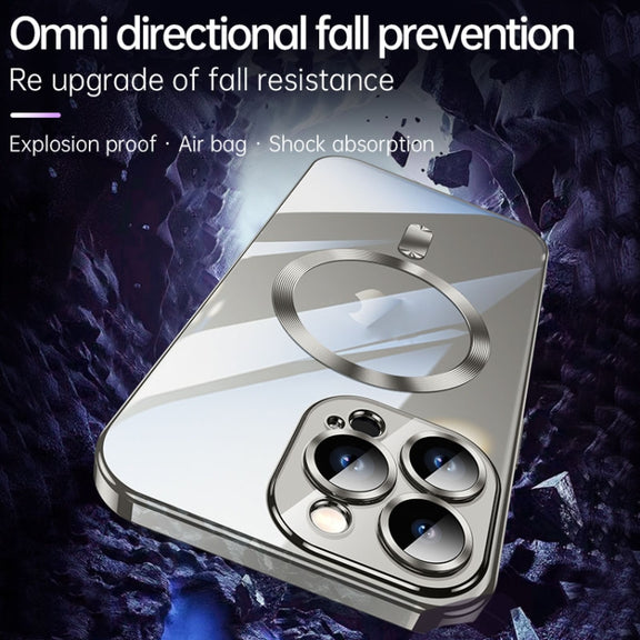 For iPhone 15 Pro Max SULADA MagSafe Plating TPU Shockproof Phone Soft Case(Sierra Blue)