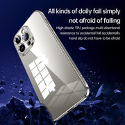 For iPhone 15 Plus SULADA Shine Through Series Plating TPU Transparent Phone Case(Titanium Grey)