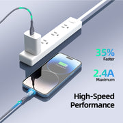 DUZZONA A7 2.4A USB to 8 Pin Charging Data Cable, Length:1m
