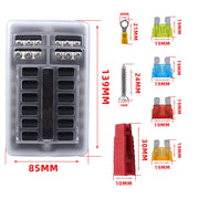 CP-4039 12 Way Fuse Block with 24pcs Fuses and 12pcs Rerminals