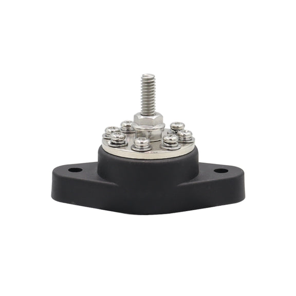 5/16 inch M8 RV Yacht 8-way Terminal Stud with 2pcs M5x20 Screws(Black)