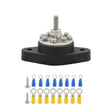 5/16 inch M8 RV Yacht 8-way Terminal Stud with 2pcs M5x20 Screws + Terminals(Black) - Booster Cable & Clip by PMC TechLife | Online Shopping South Africa | PMC TechLife | Buy Now Pay Later Mobicred