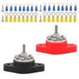 CP-4102 5/16 inch M8 RV Yacht 8-way Terminal Stud with 2pcs M5x20 Screws + Terminals(Black + Red) - Booster Cable & Clip by PMC TechLife | Online Shopping South Africa | PMC TechLife | Buy Now Pay Later Mobicred