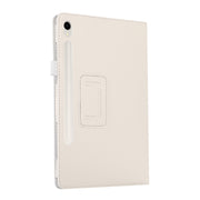 For Samsung Galaxy Tab S9+ / S10+ Litchi Texture Leather Tablet Case with Holder(White)
