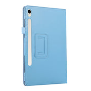 For Samsung Galaxy Tab S9+ / S10+ Litchi Texture Leather Tablet Case with Holder(Sky Blue)