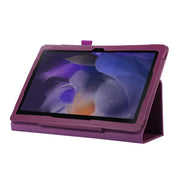 For Samsung Galaxy Tab A9+ Litchi Texture Leather Tablet Case with Holder(Purple)