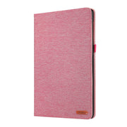 For Samsung Galaxy Tab S9 Horizontal Flip TPU + Fabric PU Leather Tablet Case(Rose Red)