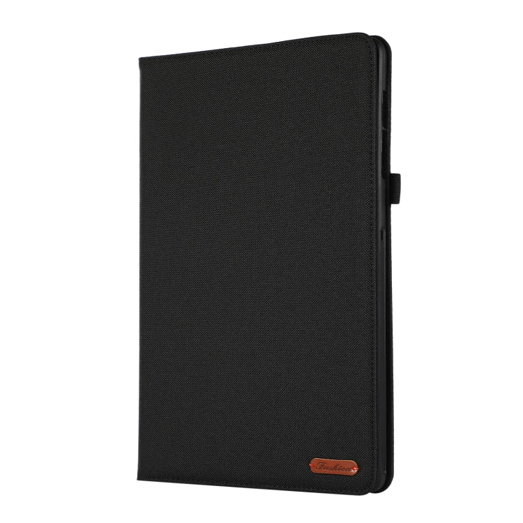 For Samsung Galaxy Tab S9+ / S10+ Horizontal Flip TPU + Fabric PU Leather Tablet Case(Black)