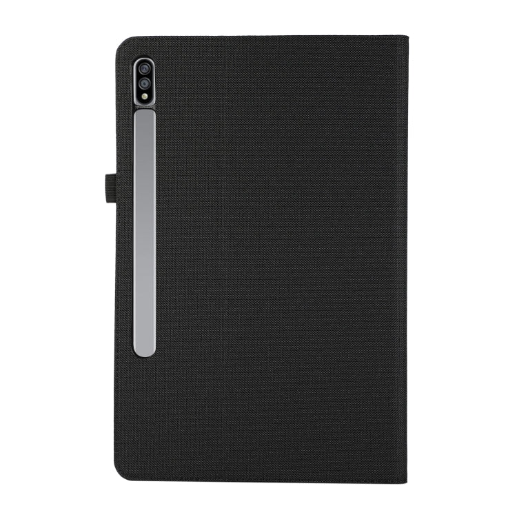 For Samsung Galaxy Tab S9+ / S10+ Horizontal Flip TPU + Fabric PU Leather Tablet Case(Black)