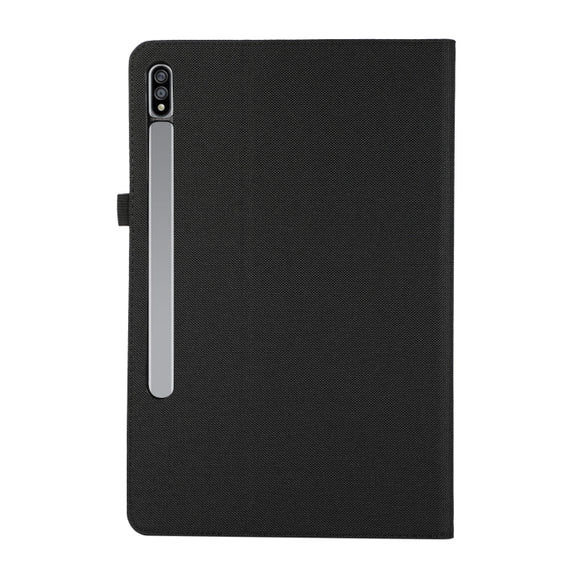 For Samsung Galaxy Tab S9+ / S10+ Horizontal Flip TPU + Fabric PU Leather Tablet Case(Black)