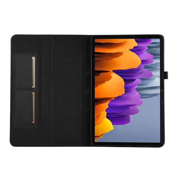 For Samsung Galaxy Tab S9+ / S10+ Horizontal Flip TPU + Fabric PU Leather Tablet Case(Black)