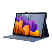 For Samsung Galaxy Tab S9+ / S10+ Horizontal Flip TPU + Fabric PU Leather Tablet Case(Dark Blue)