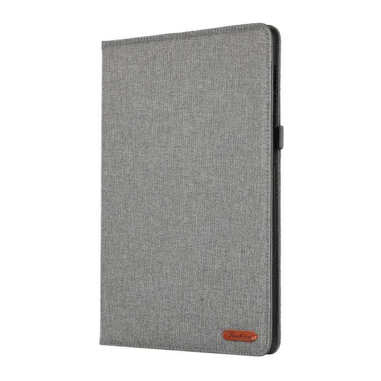 For Samsung Galaxy Tab S9+ / S10+ Horizontal Flip TPU + Fabric PU Leather Tablet Case(Grey)