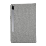 For Samsung Galaxy Tab S9+ / S10+ Horizontal Flip TPU + Fabric PU Leather Tablet Case(Grey)