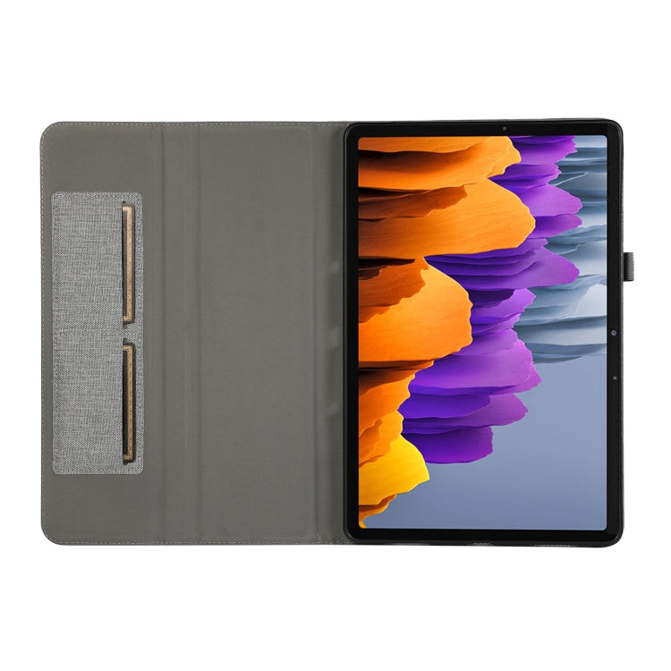 For Samsung Galaxy Tab S9+ / S10+ Horizontal Flip TPU + Fabric PU Leather Tablet Case(Grey)