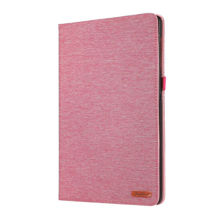 For Samsung Galaxy Tab S9+ / S10+ Horizontal Flip TPU + Fabric PU Leather Tablet Case(Rose Red)