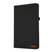For Samsung Galaxy Tab S10 Ultra Horizontal Flip TPU + Fabric PU Leather Tablet Case(Black)