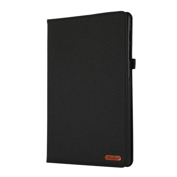 For Samsung Galaxy Tab S10 Ultra Horizontal Flip TPU + Fabric PU Leather Tablet Case(Black)