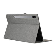 For Samsung Galaxy Tab S10 Ultra Horizontal Flip TPU + Fabric PU Leather Tablet Case(Grey)