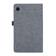 For Samsung Galaxy Tab A9+ Horizontal Flip TPU + Fabric PU Leather Tablet Case(Dark Blue)
