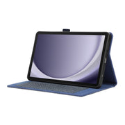 For Samsung Galaxy Tab A9+ Horizontal Flip TPU + Fabric PU Leather Tablet Case(Dark Blue)