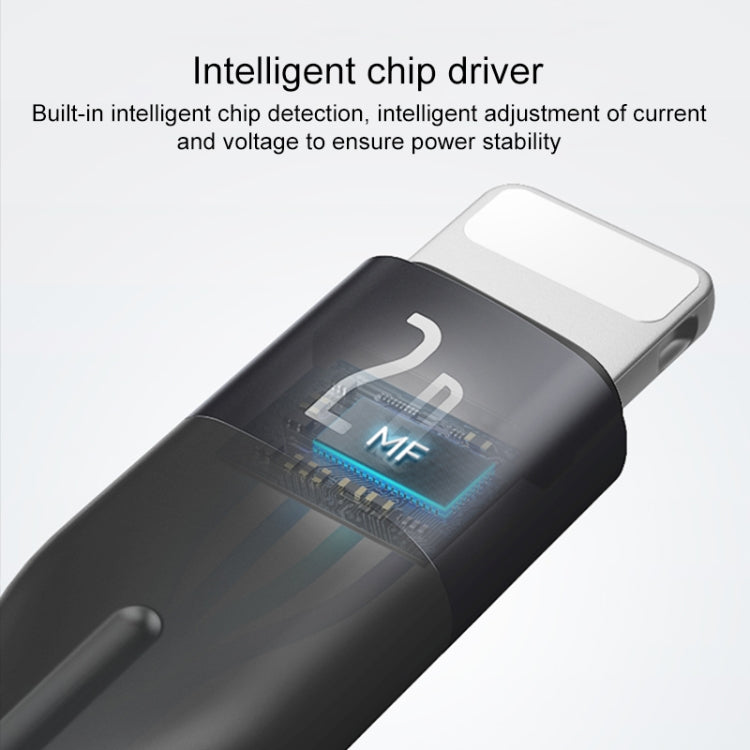 Yesido CA121L 2A USB to 8 Pin Fast Charging Data Cable, Length:1m