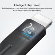 Yesido CA121L 2A USB to 8 Pin Fast Charging Data Cable, Length:1m