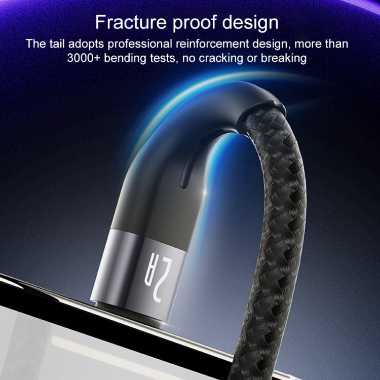 Yesido CA121L 2A USB to 8 Pin Fast Charging Data Cable, Length:1m