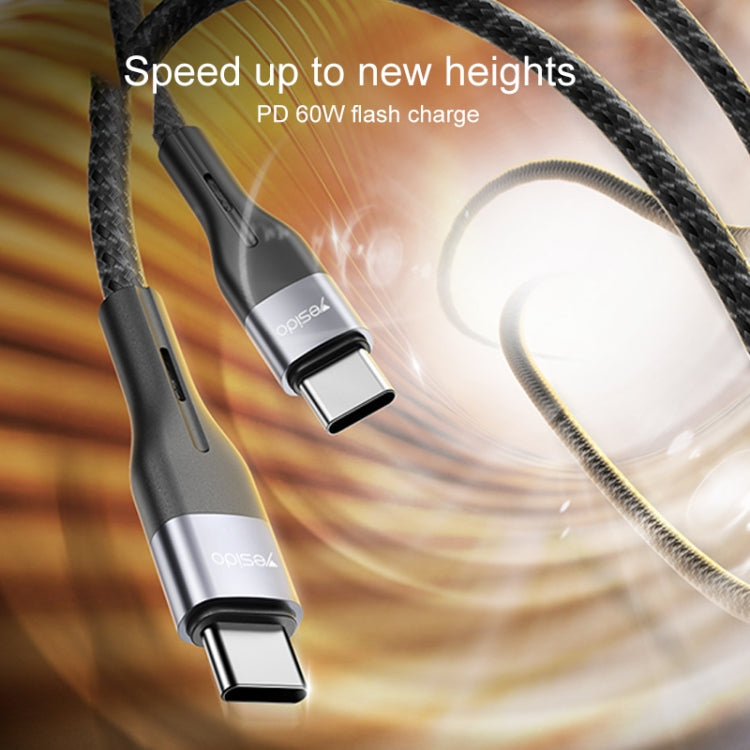 Yesido CA155 PD 20W USB-C / Type-C to 8 Pin Charging Data Cable, Length: 1m(Black)